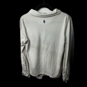 Polo Golf Ralph Lauren White 1/4 Zip Pullover Wom M Stretch Athletic Pickleball